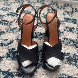 Chic Black Leather Heels